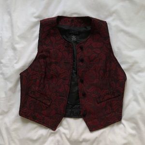Red Floral Vest
